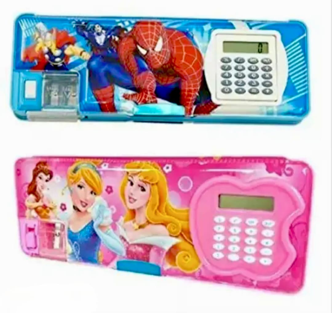 2 sets of Jumbo 'Multifunctional Kids' Pencil Box