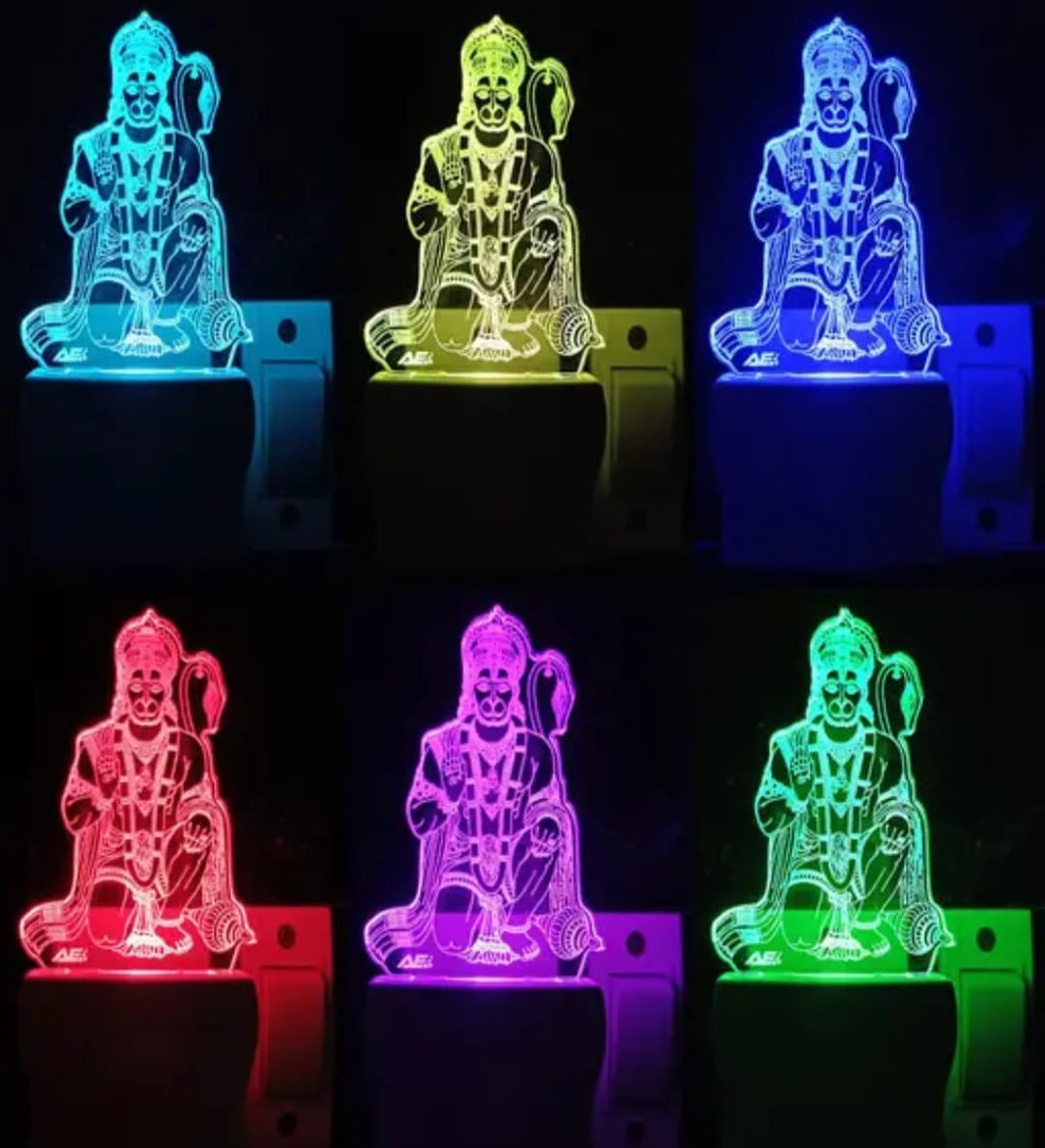 Hanuman Ji 3D LED Night Lamp
