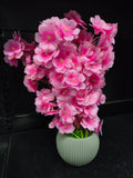 Premium Pink Cherry Blossom Artificial Flower Pot - Home & Office Decor