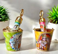 Divine Krishna & Radha Theme Decorative Bucket & Pichkari Set