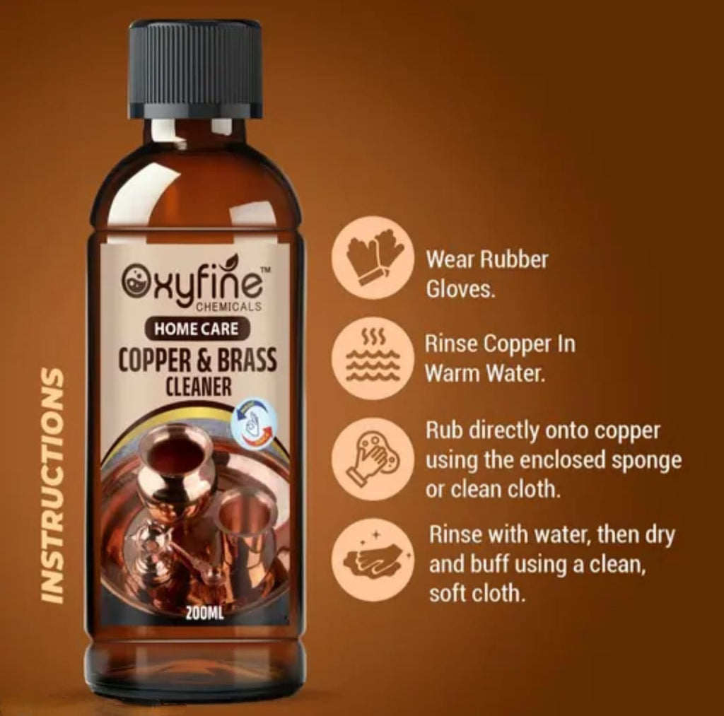 Oxyfine Premium Copper & Brass Cleaner Liquid (200ml)