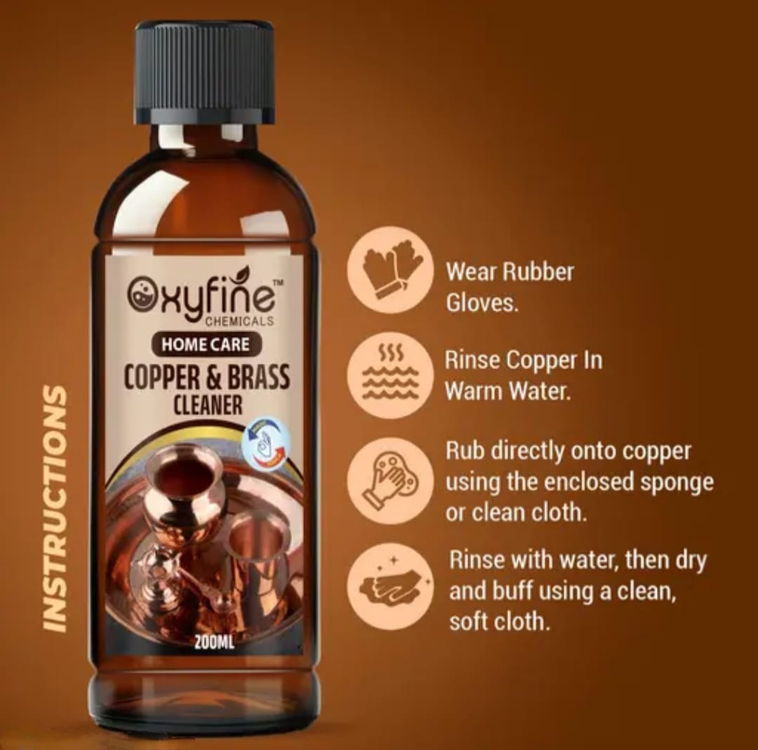 Oxyfine Premium Copper & Brass Cleaner Liquid (200ml)