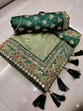Silk Saree with Embroidered Blouse