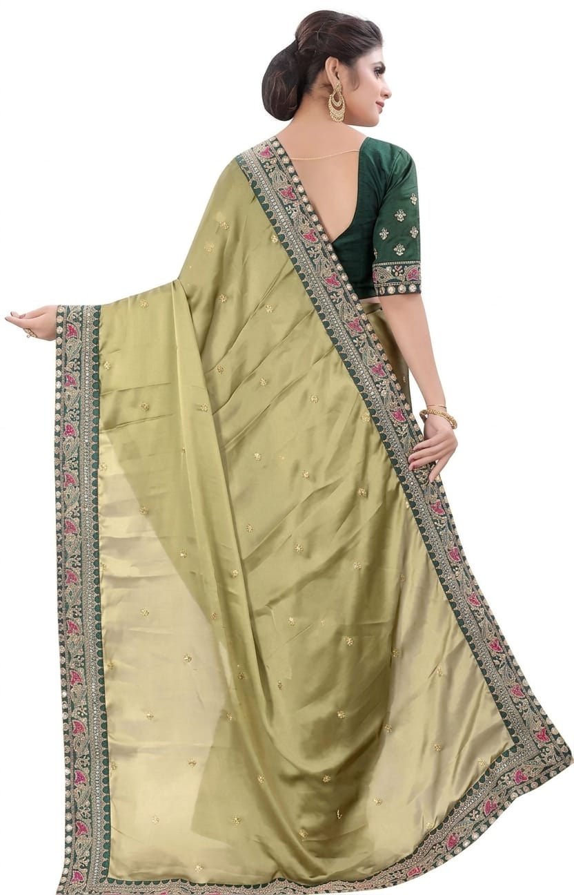 Silk Saree with Embroidered Blouse