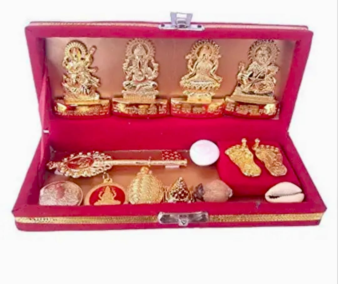 Shri Dhan Laxmi Kuber Bhandari Yantra Kit for Prosperity and Wealth (Complete Spiritual Set)