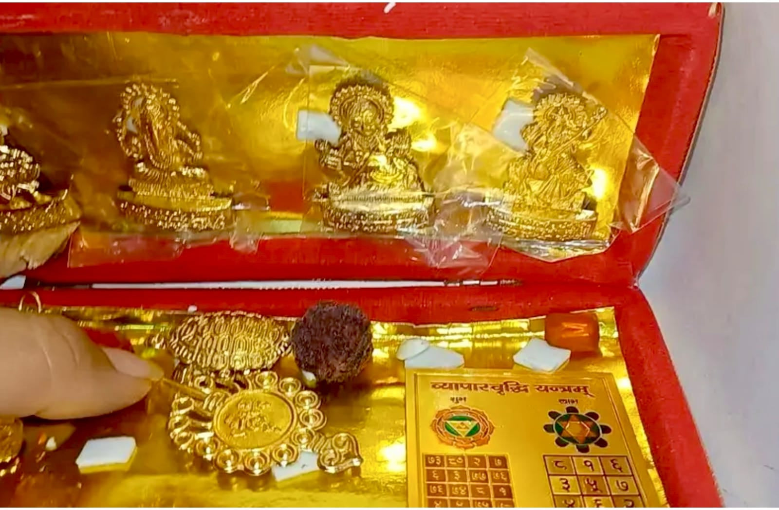 Shri Dhan Laxmi Kuber Bhandari Yantra Kit for Prosperity and Wealth (Complete Spiritual Set)
