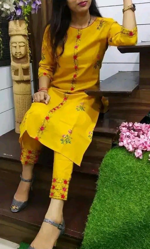 Women's Vibrant Mustard Yellow Ethnic Set